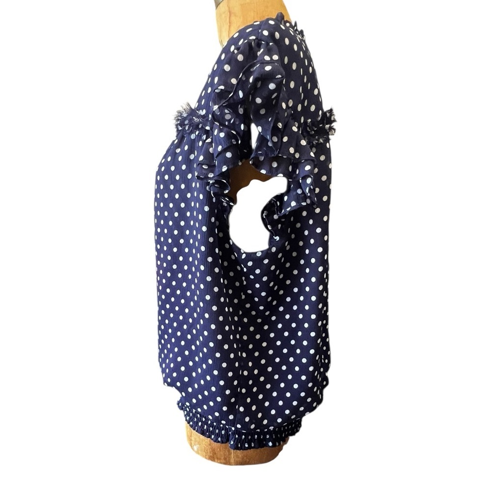 1. State Navy and White Polka Dot Blouse NWOT XL - Picture 3 of 8